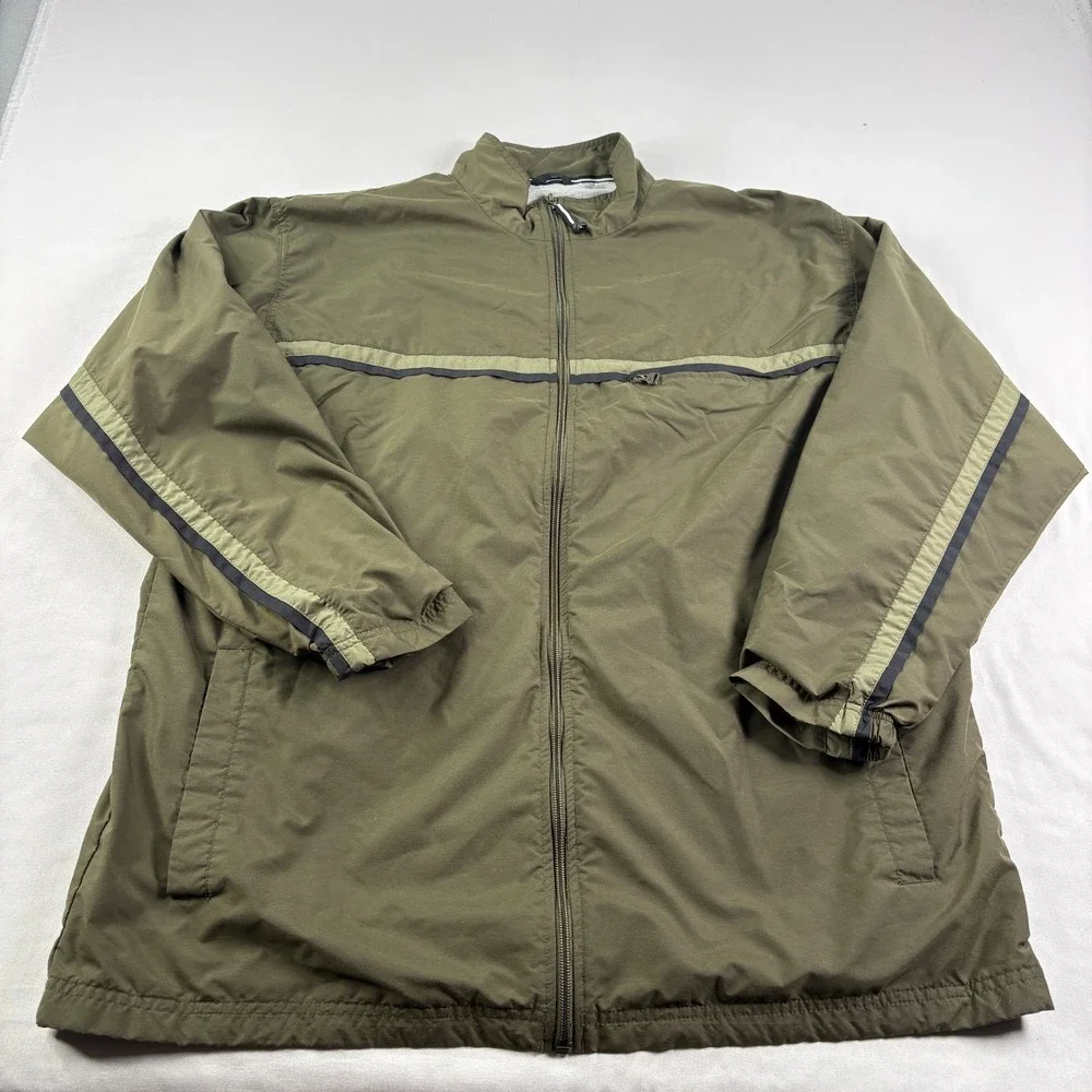 Vintage‎ Nike Track Jacket Mens XL Green Full Zip Lined Casual Y2K